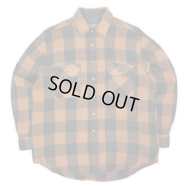 画像1: 90's DAVID TAYLOR アクリルフランネルシャツ "BROWN Plaid" (1)