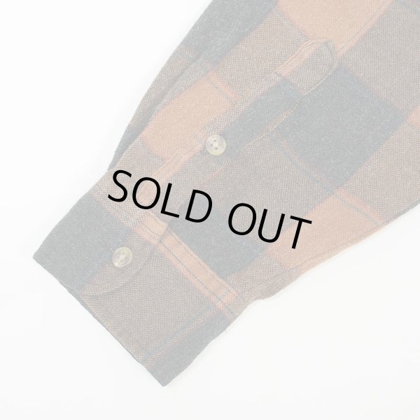 画像4: 90's DAVID TAYLOR アクリルフランネルシャツ "BROWN Plaid" (4)