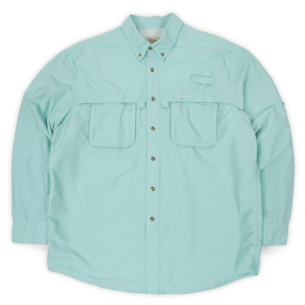 画像1: 00's L.L.Bean ナイロン フィッシングシャツ (1)