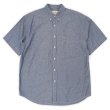 画像1: 90's Eddie Bauer S/S コットンシャンブレー ボタンダウンシャツ (1)