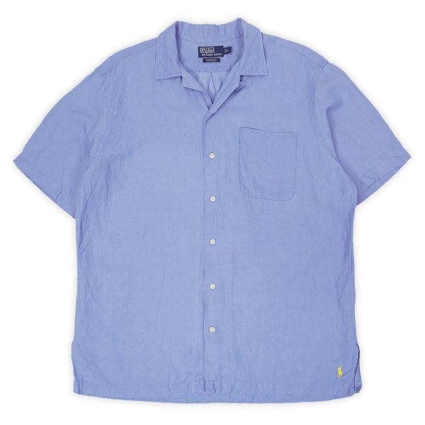 画像1: 90's Polo Ralph Lauren S/S オープンカラーシャツ “CALDWELL / LINEN×SILK” (1)