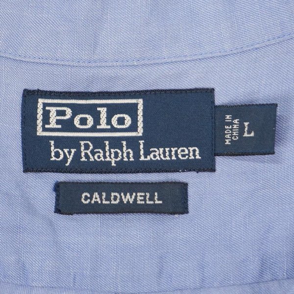 画像2: 90's Polo Ralph Lauren S/S オープンカラーシャツ “CALDWELL / LINEN×SILK” (2)