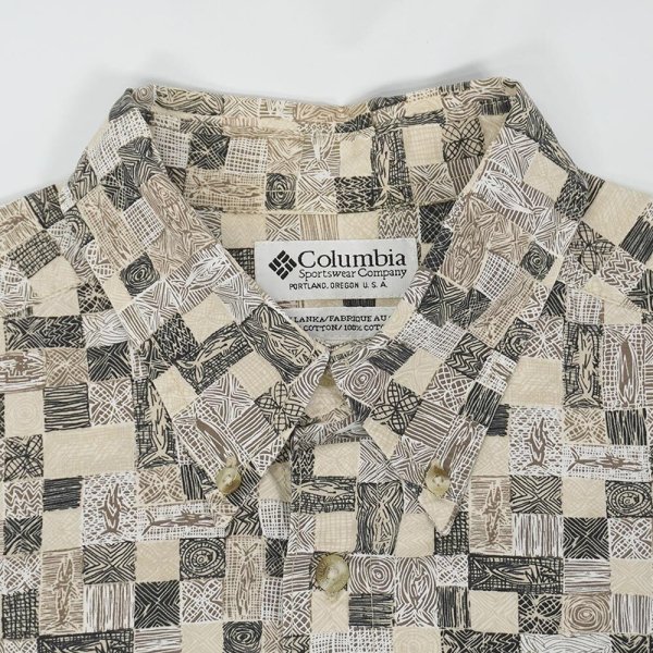 画像3: 90's Columbia S/S 総柄 ボタンダウンシャツ (3)