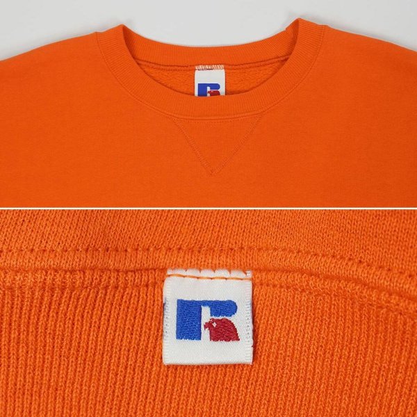画像3: 90-00's RUSSELL 前V ブランクスウェット "ORANGE" (3)