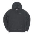 画像1: 00's NIKE スウォッシュロゴ刺繍 スウェットパーカー "BLACK" (1)
