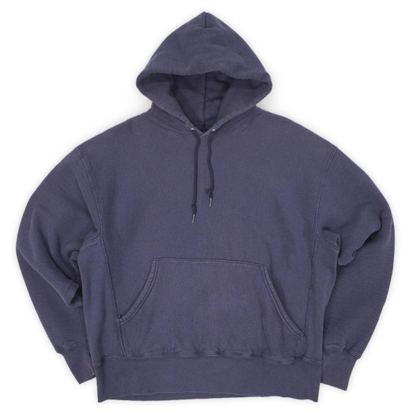 画像1: 90's Lee リバースウィーブタイプ スウェットパーカー "FADE NAVY" (1)