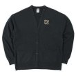 画像1: 00's JERZEES ロゴ刺繍 スウェットカーディガン "BLACK" (1)