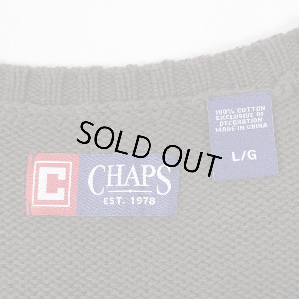 画像2: 00's CHAPS コットンニット “DARK BROWN” (2)