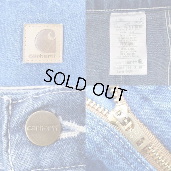 画像3: 00's Carhartt デニムペインターパンツ "DEADSTOCK / W34 L28" (3)