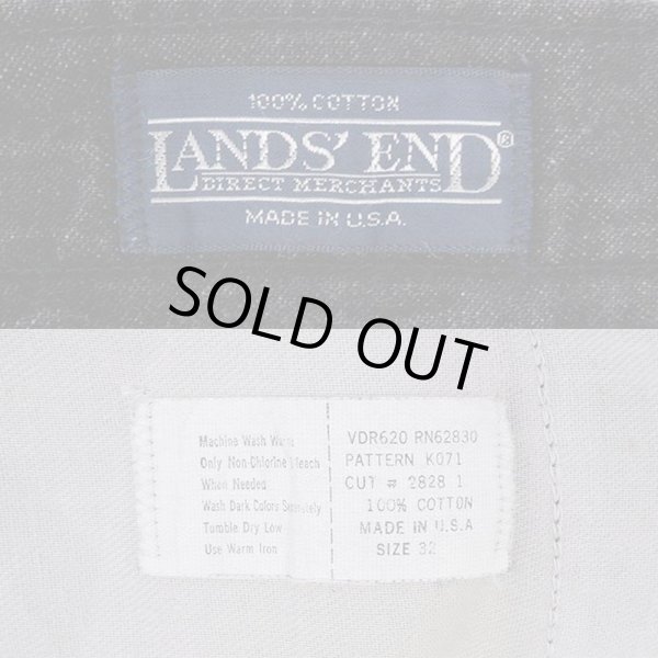 画像3: 90's LANDS'END 2タック ブラックデニムトラウザー "先染め / MADE IN USA" (3)