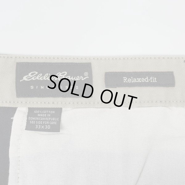 画像3: Early 00's Eddie Bauer 2タック チノトラウザー "BLACK / W33 L30" (3)