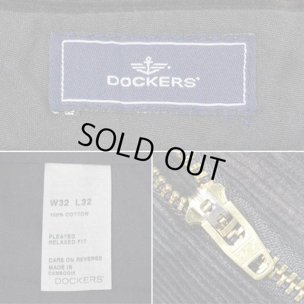 画像4: 00's DOCKERS 2タック 細畝コーデュロイトラウザー "DARK BROWN" (4)