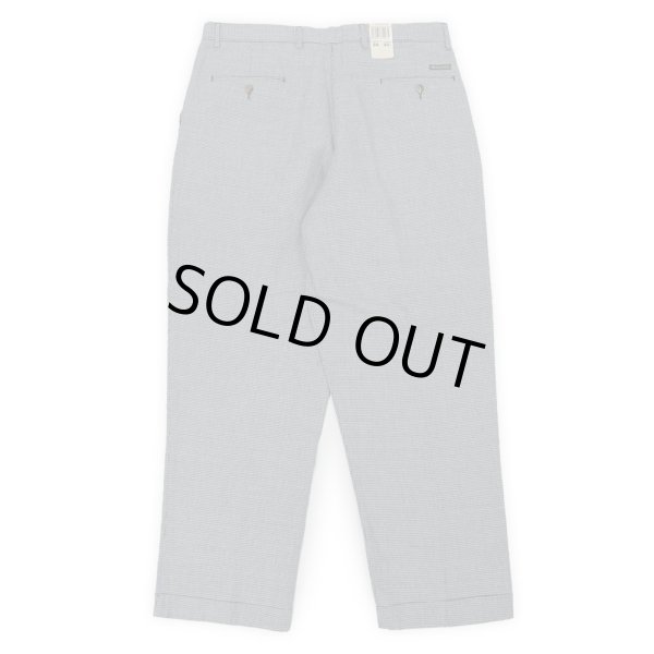 画像2: 90's DOCKERS ハウンドトゥース柄 2タックトラウザー "COTTON×LINEN / W36 L30 / DEADSTOCK" (2)