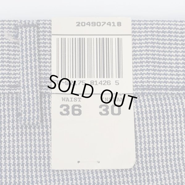 画像3: 90's DOCKERS ハウンドトゥース柄 2タックトラウザー "COTTON×LINEN / W36 L30 / DEADSTOCK" (3)