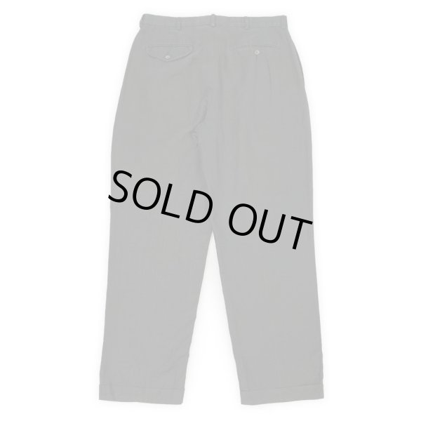 画像2: 90's Polo Ralph Lauren 2タック コットンリネントラウザー "BLACK" (2)