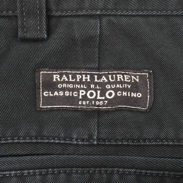 画像3: 90's Polo Ralph Lauren 2タック チノトラウザー "ANDREW PANT / BLACK / W36 L32" (3)