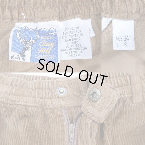 画像3: 90's Stag Hill 太畝コーデュロイ イージーパンツ (3)