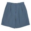 画像1: 90's OLD GAP 2タック コットンショーツ "Blue Plaid" (1)