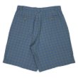 画像2: 90's OLD GAP 2タック コットンショーツ "Blue Plaid" (2)