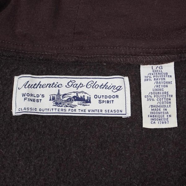 画像2: 90's OLD GAP ハーフジップ フリースパーカー (2)