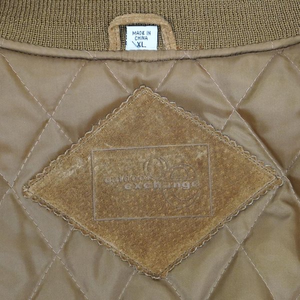 画像3: 90's Outdoor exchange ヌバックレザーブルゾン "DEADSTOCK" (3)
