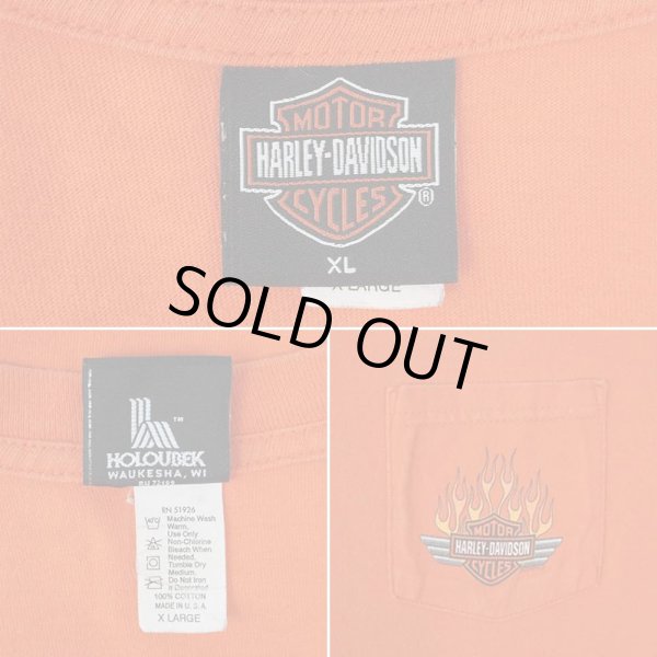 画像3: 00's HARLEY-DAVIDSON 両面プリント ポケットTシャツ "MADE IN USA" (3)