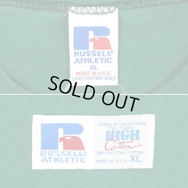 画像2: 90's RUSSELL ポケットTシャツ "GREEN / MADE IN USA" (2)