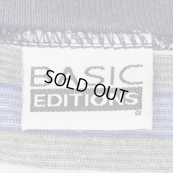 画像2: 90's BASIC EDITIONS マルチボーダーTシャツ "BLUE" (2)