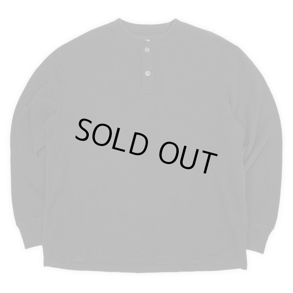 画像1: 00's OLD NAVY ヘンリーネック サーマルカットソー "BLACK" (1)