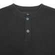画像3: 00's OLD NAVY ヘンリーネック サーマルカットソー "BLACK" (3)