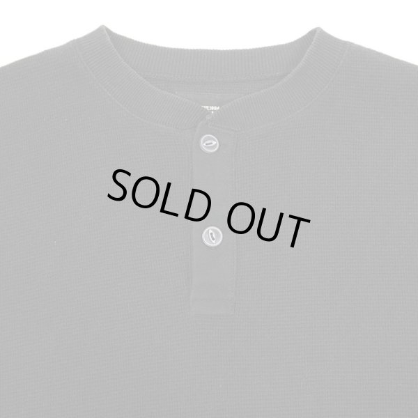 画像3: 00's OLD NAVY ヘンリーネック サーマルカットソー "BLACK" (3)