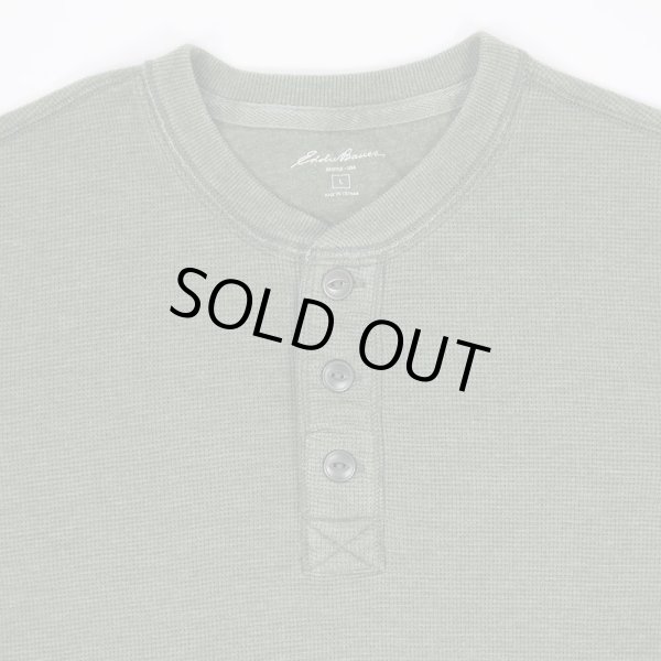 画像3: 00's Eddie Bauer ヘンリーネック サーマルカットソー (3)