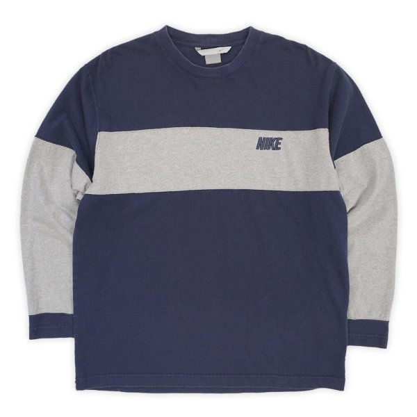 画像1: 00's NIKE バイカラー L/S カットソー (1)