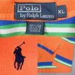 画像2: 90's Polo Ralph Lauren マルチボーダー柄 ポロシャツ "Orange" (2)