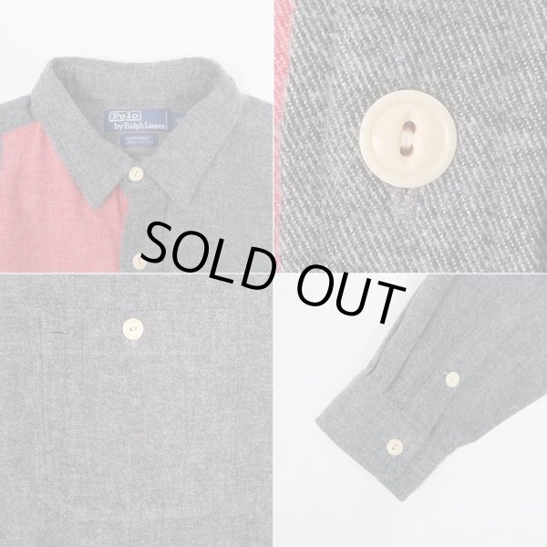 画像4: 90's Polo Ralph Lauren シャモアクロス ワークシャツ "WORKSHIRT" (4)