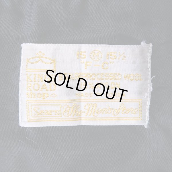 画像3: 70's Sears KINGS ROAD オープンカラーウールシャツ "ブラックウォッチ柄" (3)