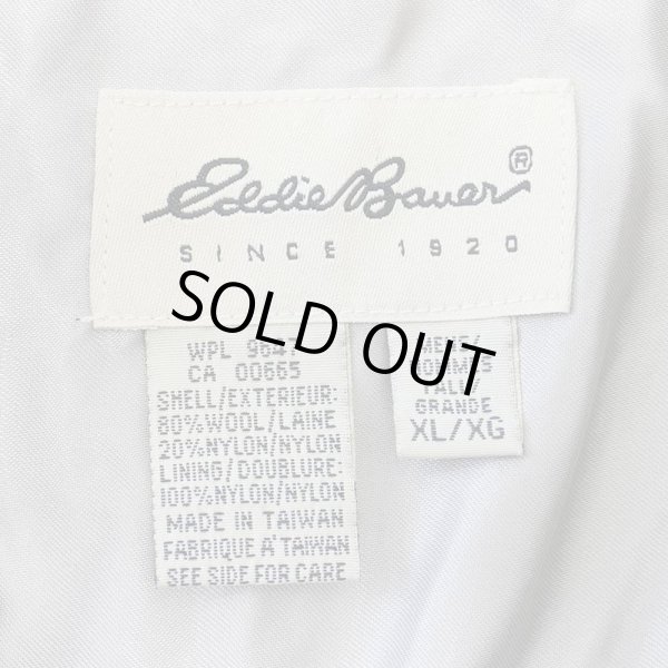 画像2: 90's Eddie Bauer オンブレチェック柄 オープンカラーウールシャツ "白タグ" (2)