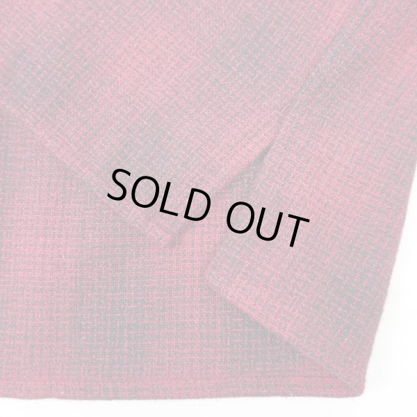 画像5: 90's Eddie Bauer オンブレチェック柄 オープンカラーウールシャツ "白タグ" (5)