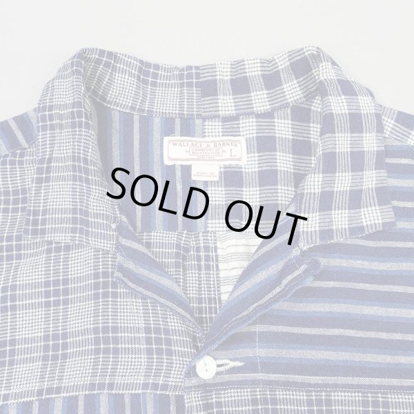 画像4: 00's WALLACE & BARNES by J.CREW インディゴ染め パッチワークシャツジャケット (4)