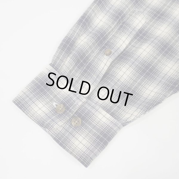 画像4: Early 00's OLD GAP オンブレチェック柄 オープンカラーレーヨンシャツ (4)