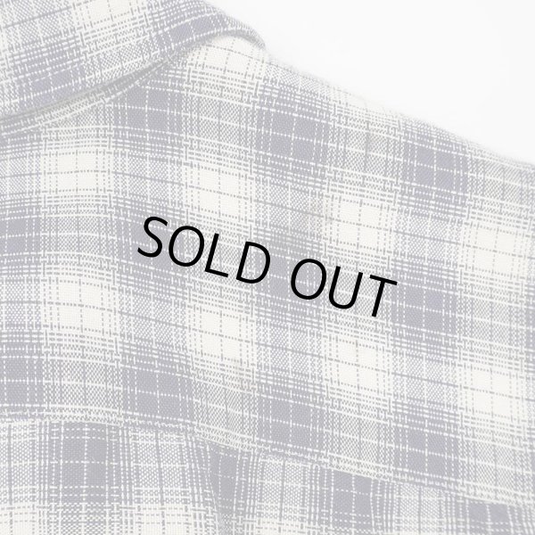 画像5: Early 00's OLD GAP オンブレチェック柄 オープンカラーレーヨンシャツ (5)