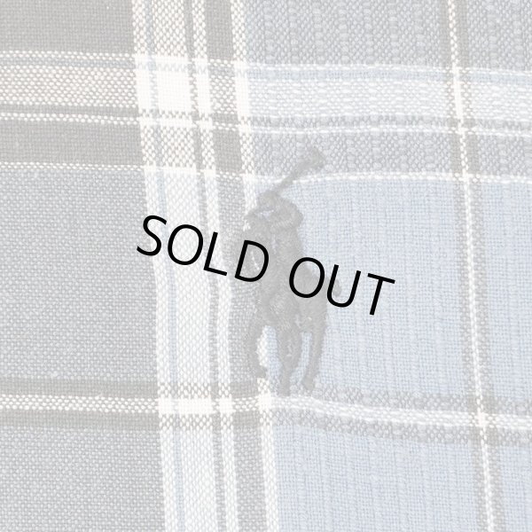 画像3: 90's Polo Ralph Lauren S/S ボタンダウンシャツ "BLAIRE / Black Plaid" (3)