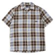 画像1: Late 90's Dickies S/S オープンカラーシャツ “Brown Plaid” (1)