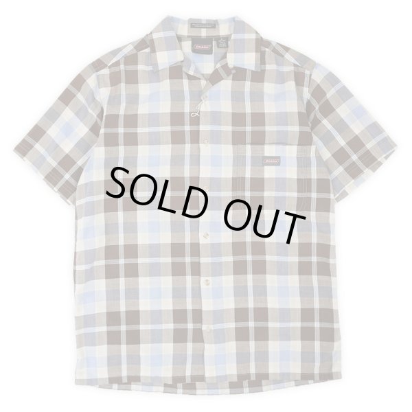 画像1: Late 90's Dickies S/S オープンカラーシャツ “Brown Plaid” (1)
