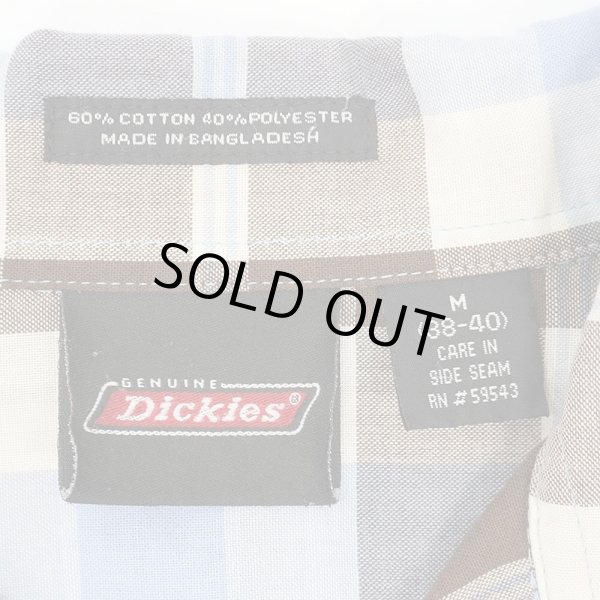 画像2: Late 90's Dickies S/S オープンカラーシャツ “Brown Plaid” (2)