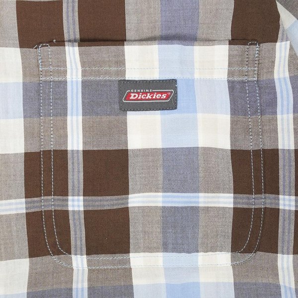 画像4: Late 90's Dickies S/S オープンカラーシャツ “Brown Plaid” (4)