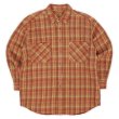 画像1: Late 90's ST JOHN'S BAY ヘビーネルシャツ "Orenge Plaid" (1)