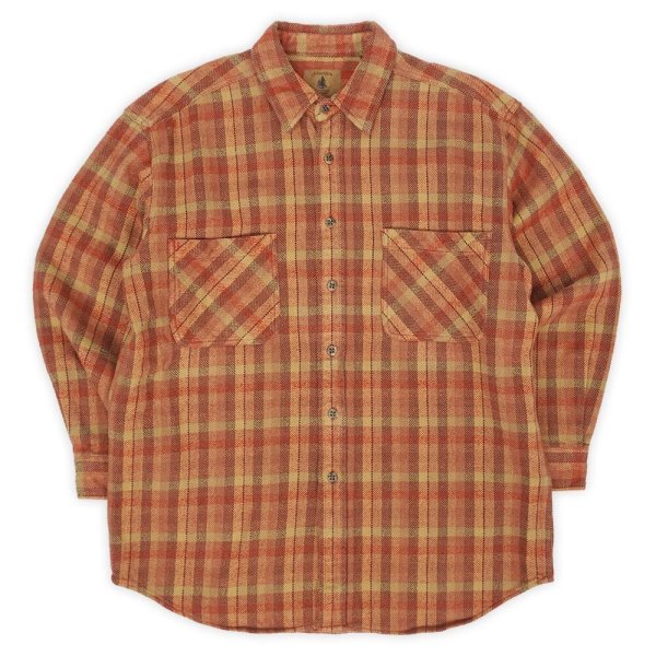 画像1: Late 90's ST JOHN'S BAY ヘビーネルシャツ "Orenge Plaid" (1)