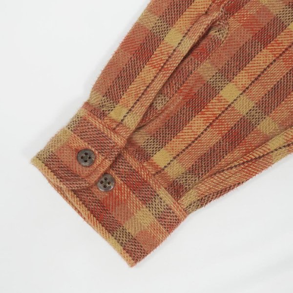 画像4: Late 90's ST JOHN'S BAY ヘビーネルシャツ "Orenge Plaid" (4)