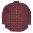 画像1: 90's Polo Ralph Lauren フランネル ボタンダウンシャツ “BLAKE / Red Plaid” (1)